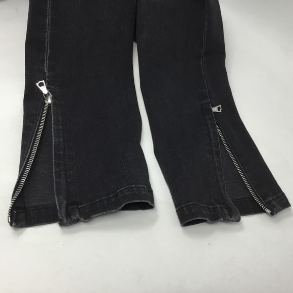 The Row Washed Black Ankle Zip Detail Skinny Jeans - Picture 9 of 13